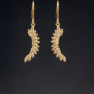 Golden Wing Hoops